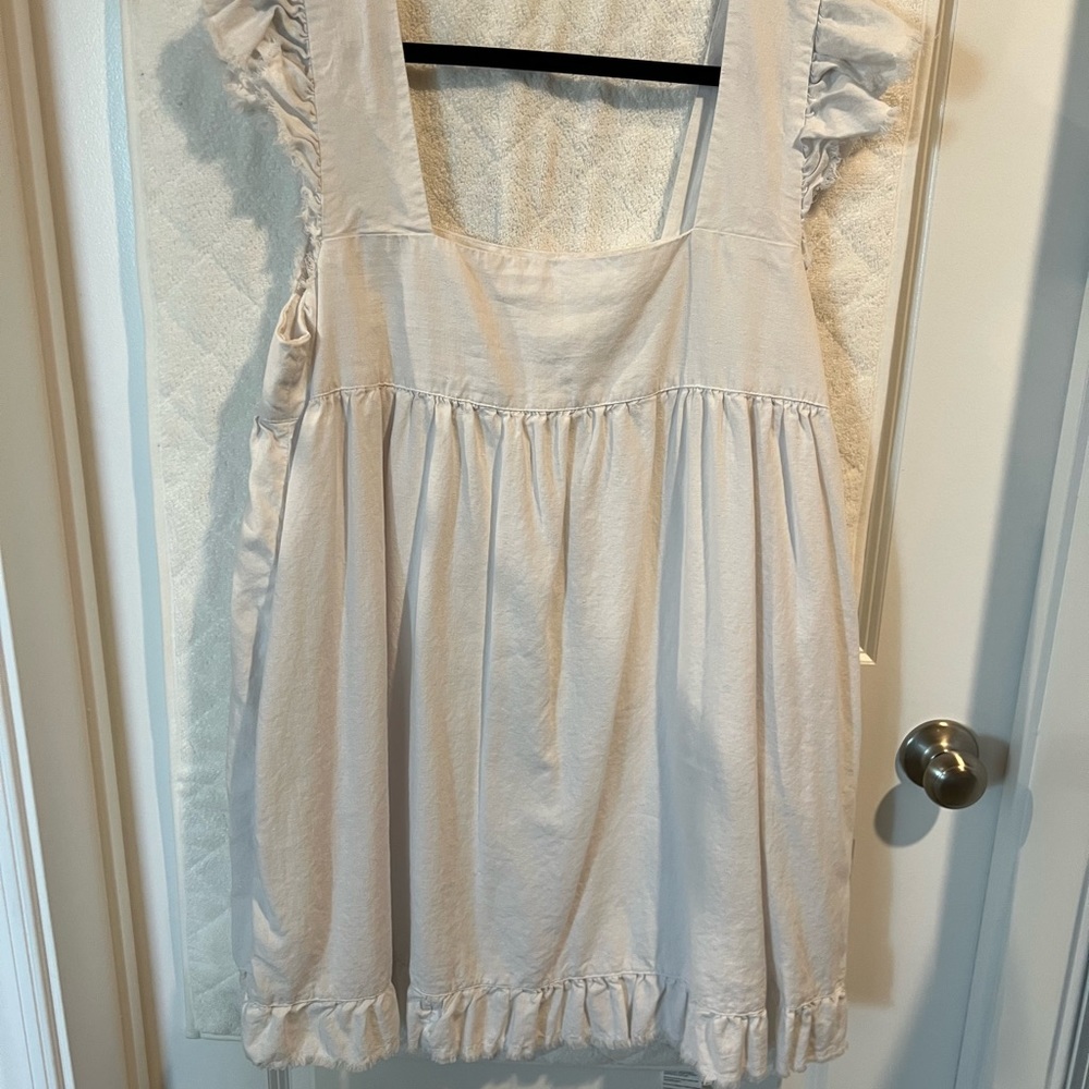Aerie Cream Puff Sleeve Ruffled Blouse